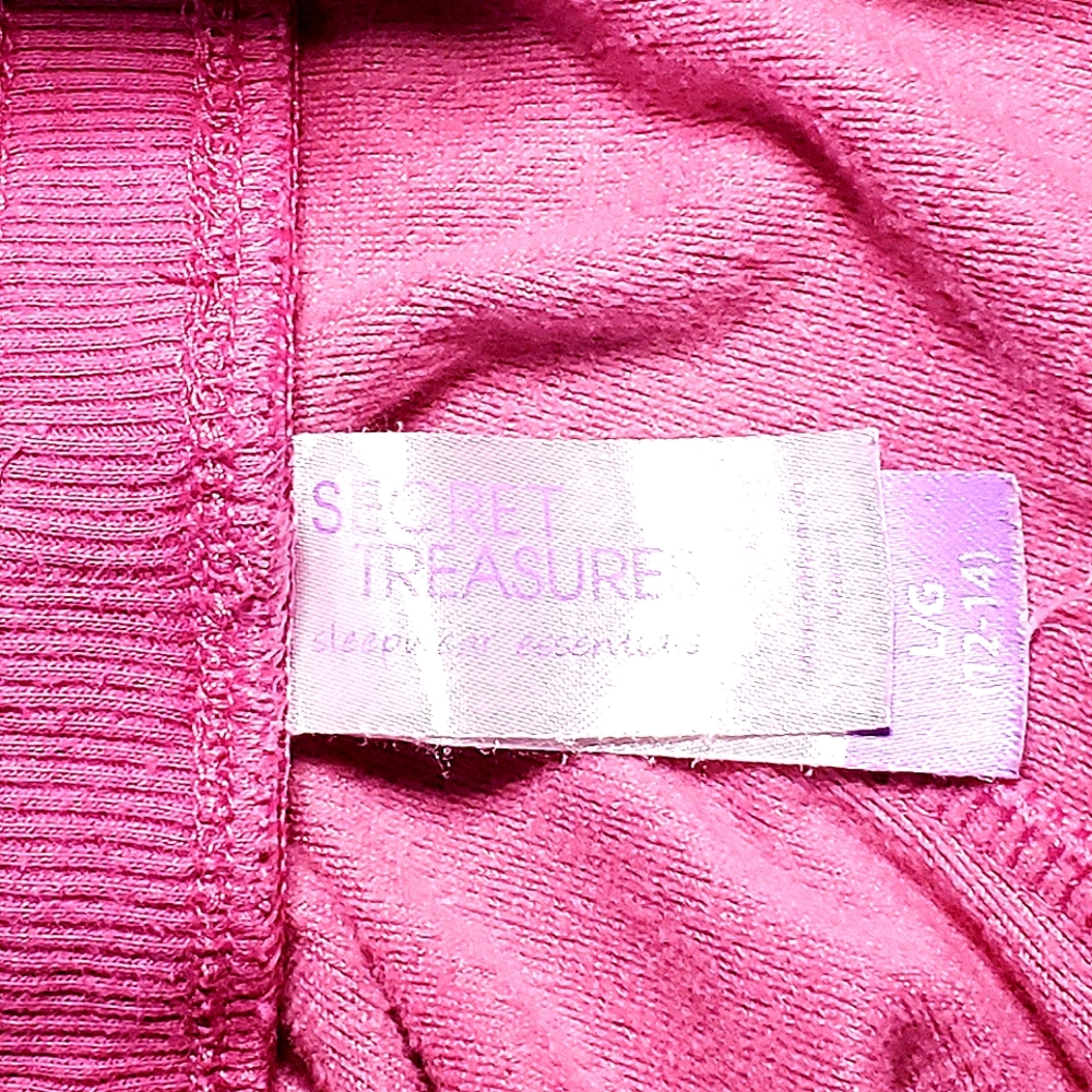 Women's L: 'Secret Treasure' Pink Cuffed PJ Bottoms - Picture 4 of 5